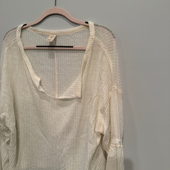 Free People x We the Free Women's Cream Knit Top - Picture 2 of 4